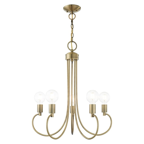 Livex Lighting - Bari - 5 Light Chandelier in New Traditional Style - 25 Inches