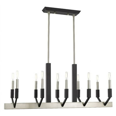 Livex Lighting - Beckett - 10 Light Linear Chandelier in Industrial Style - 12