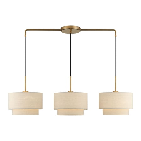 Livex Lighting - Bellingham - 3 Light Large Linear Chandelier In Mid-Century