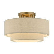 Livex Lighting - Bellingham - 3 Light Large Semi-Flush Mount In Mid-Century