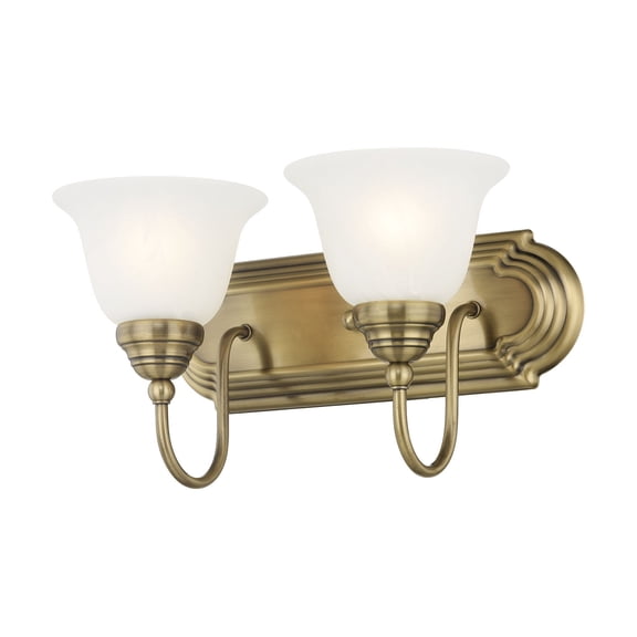Livex Lighting Belmont 2 Bath Light in Antique Brass