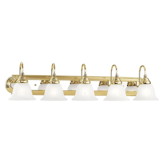 Livex Lighting Belmont 5 Bath Light in Polished Brass and Chrome