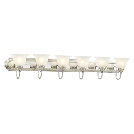 Livex Lighting Belmont 6 Bath Light in Brushed Nickel and Chrome