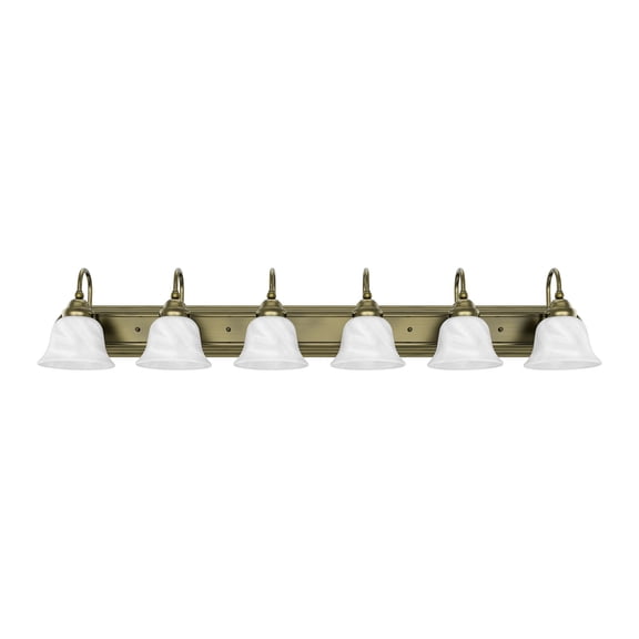 Livex Lighting Belmont 6 Bath Light in Antique Brass