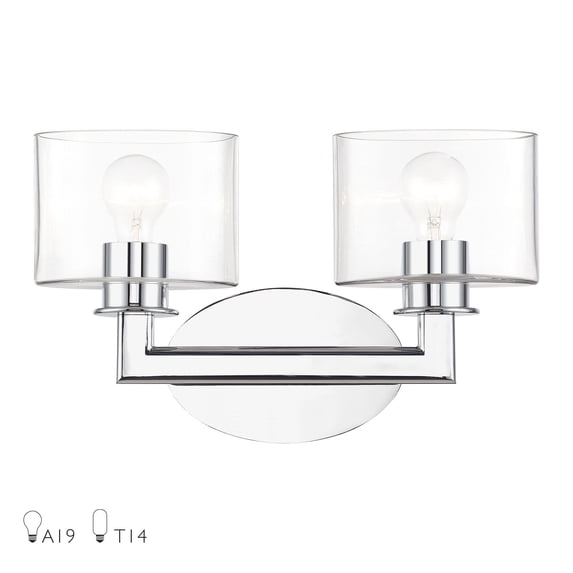 Livex Lighting - Bernardino - 2 Light Bath Vanity-9.75 Inches Tall and 16 Inches