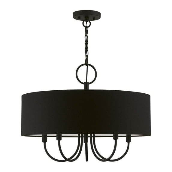 43445-04 Livex Lighting Birchwood - 5 Light Pendant In Transitional Style-17.5 Inches Tall and 23 Inches Wide -Traditional Installation