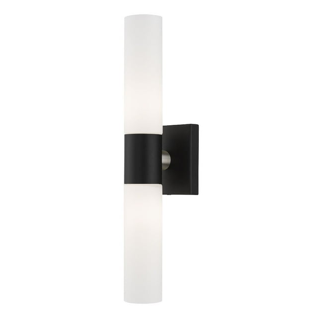 Livex Lighting Aero 2-Light Twist Lock Metal ADA Vanity Sconce in Black