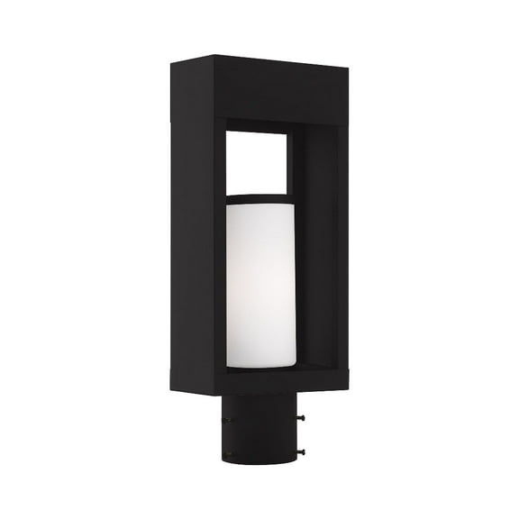 Livex Lighting Bleecker 1-Light Outdoor Post Top Lantern - 6.25" l x 4.63" w x 16.5" h