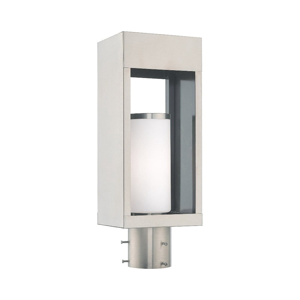 Livex Lighting - Bleecker - 1 Light Outdoor Post Top Lantern in Contemporary