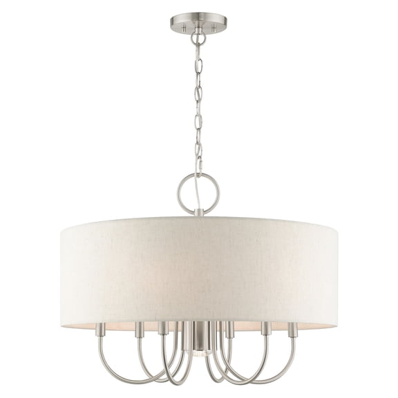 49806-91 Livex Lighting Blossom - 7 Light Pendant in New Traditional Style - 24 Inches wide by 18.75 Inches high-Brushed Nickel Finish -Traditional