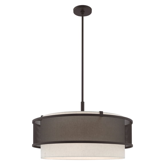 Livex Lighting - Braddock - 5 Light Pendant in Industrial Style - 24 Inches wide