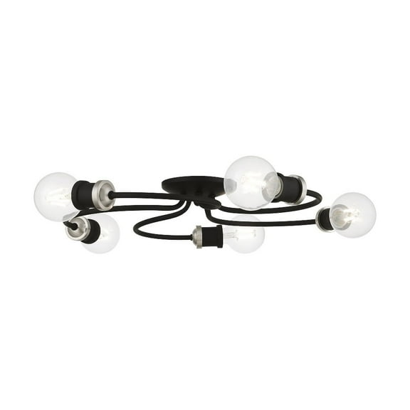 Livex Lighting - Bromley - 5 Light Large Flush Mount In Transitional Style-4.63