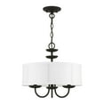 thumbnail image 1 of 42983-04 Livex Lighting Brookdale - 3 Light Pendant In Transitional Style-15 Inches Tall and 16 Inches Wide-Black Finish    -Traditional Installation, 1 of 9