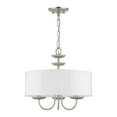 thumbnail image 1 of 42983-91 Livex Lighting Brookdale - 3 Light Pendant In Transitional Style-15 Inches Tall and 16 Inches Wide-Brushed Nickel Finish    -Traditional, 1 of 10