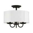 thumbnail image 1 of Livex Lighting - Brookdale - 3 Light Semi-Flush Mount In Transitional Style-11, 1 of 8