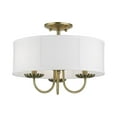 thumbnail image 1 of Livex Lighting - Brookdale - 3 Light Semi-Flush Mount In Transitional Style-12, 1 of 9