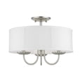 thumbnail image 1 of Livex Lighting - Brookdale - 3 Light Semi-Flush Mount In Transitional Style-12, 1 of 9