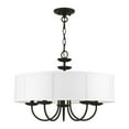 thumbnail image 1 of 42985-04 Livex Lighting Brookdale - 5 Light Pendant In Transitional Style-16.5 Inches Tall and 23 Inches Wide-Black Finish    -Traditional, 1 of 10