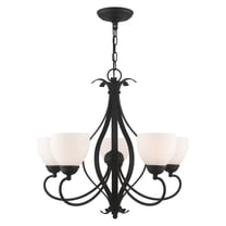 Livex Lighting Brookside Chandelier in Black