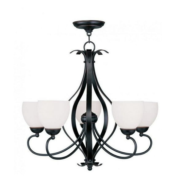 Livex Lighting 4765-67 Brookside 23-1/2"H 5 Light Chandelier,Olde Bronze