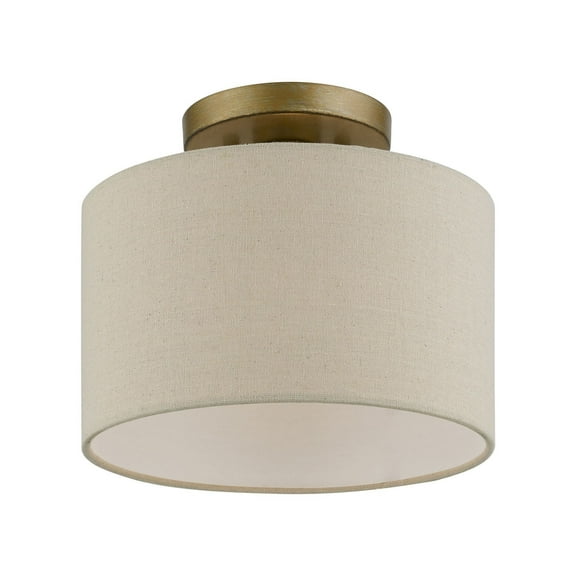 Livex Lighting - Burnett - 1 Light Small Semi-Flush Mount In Refined Style-8.5