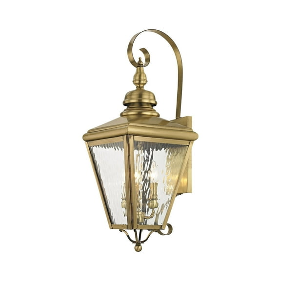 Livex Lighting - Cambridge - 3 Light Outdoor Wall Lantern in Traditional Style -