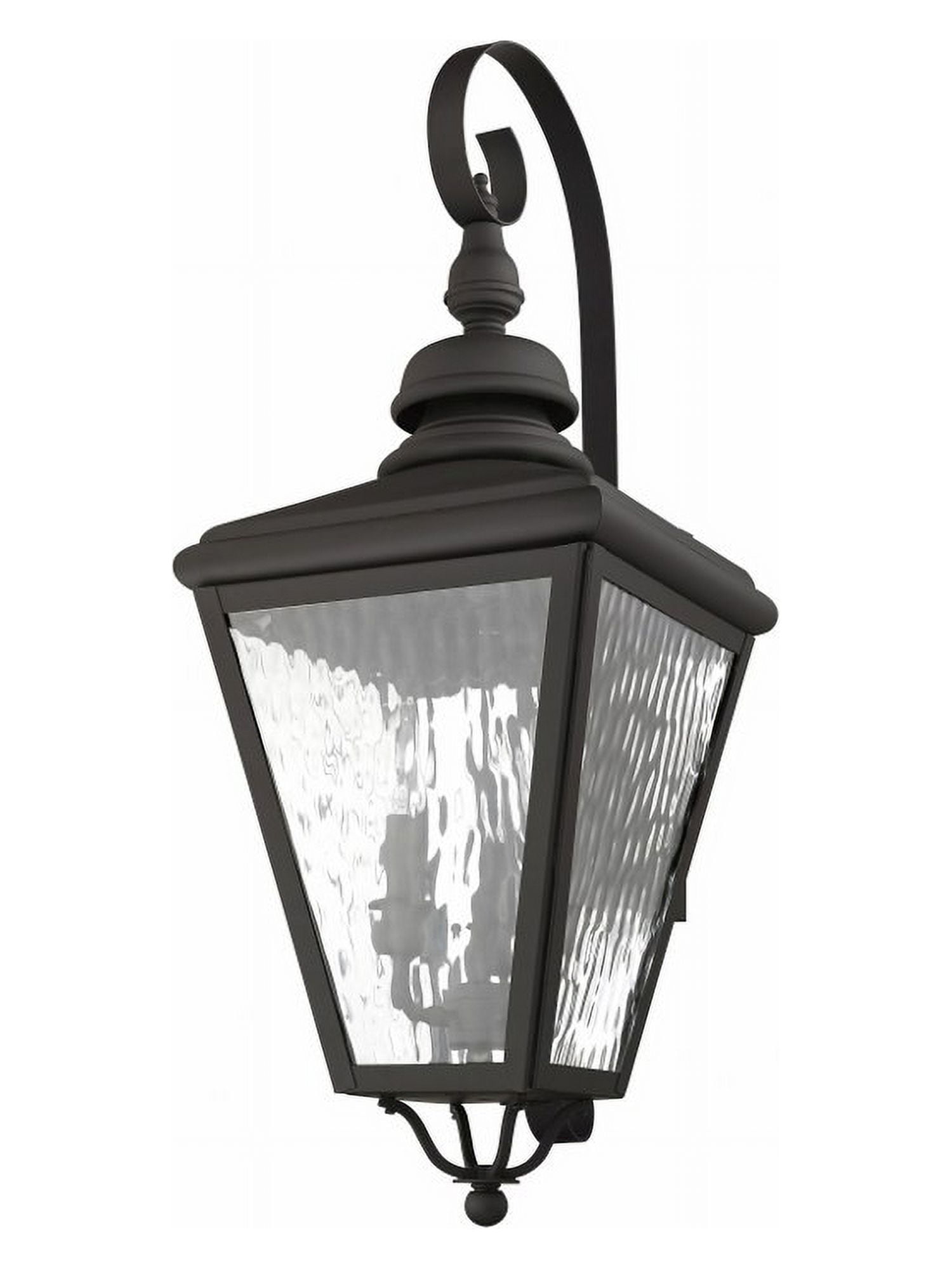 Livex Lighting Outdoor Wall Lantern - Antique Brass With Clear Beveled Glass