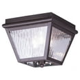 thumbnail image 1 of Livex Lighting - Cambridge - Three Light Outdoor Flush Mount  Bronze Finish with, 1 of 1