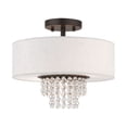 thumbnail image 1 of Livex Lighting Carlisle 2 Light Semi Flush Mount in English Bronze, 1 of 10
