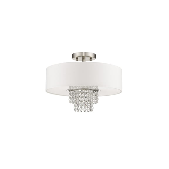 Livex Lighting Carlisle Ceiling Mount in Brushed Nickel