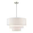 thumbnail image 1 of 55914-91-Livex Lighting-Carrington - 4 Light Pendant In Mid-Century Modern Style-22.5 Inches Tall and 23 Inches Wide-Brushed Nickel Finish, 1 of 13