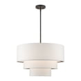 thumbnail image 1 of 55914-07 Livex Lighting Carrington - 4 Light Pendant In Mid-Century Modern Style-22.5 Inches Tall and 23 Inches Wide-Bronze Finish    -Traditional, 1 of 13
