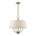thumbnail image 1 of Livex Lighting  Cartwright Antique Brass 4 Light Pendant Chandelier, 49444-01 - 18"W x 18.75"H, 1 of 14