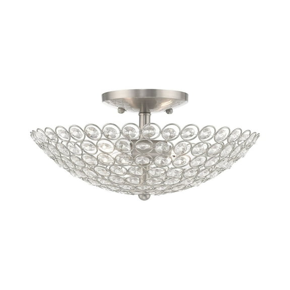 Livex Lighting - Cassandra - 2 Light Semi-Flush Mount in Glam Style - 13 Inches