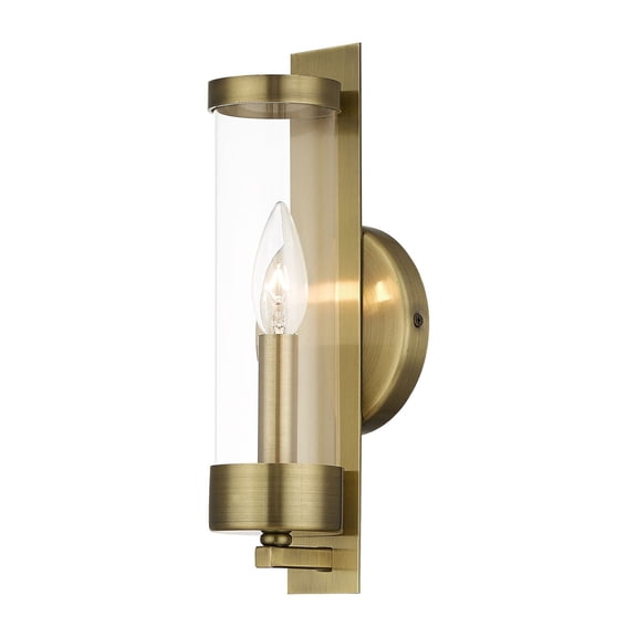 Livex Lighting Castleton 1 ADA Wall Sconce in Antique Brass