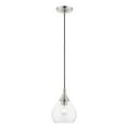 thumbnail image 1 of 46501-91-Livex Lighting-Catania - 1 Light Mini Pendant In Transitional Style-15 Inches Tall and 7 Inches Wide-Brushed Nickel Finish    -Traditional, 1 of 2