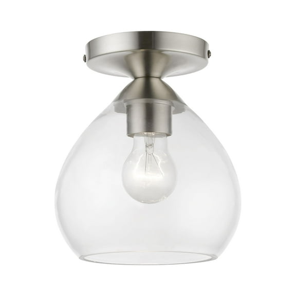 Livex Lighting - Catania - 1 Light Semi-Flush Mount In Transitional Style-8.25