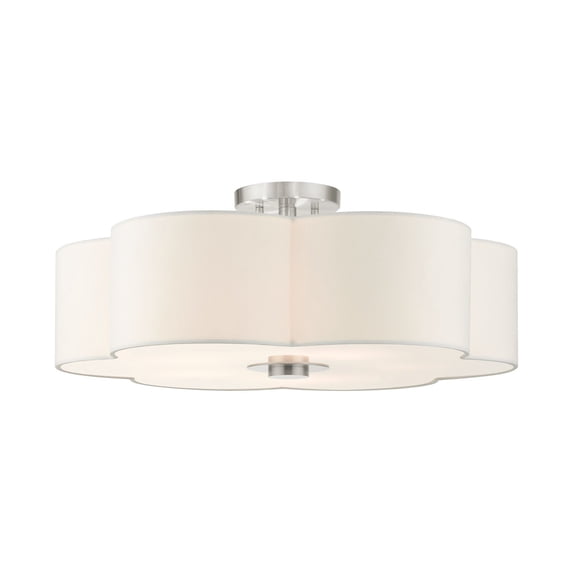 Livex Lighting - Chelsea - 5 Light Semi-Flush Mount in French Country Style - 22