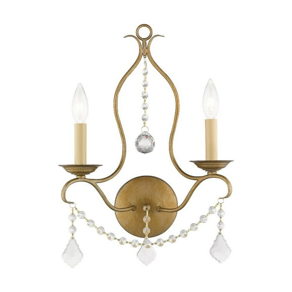Livex Lighting Chesterfield Wall Sconce in Antique Gold Leaf