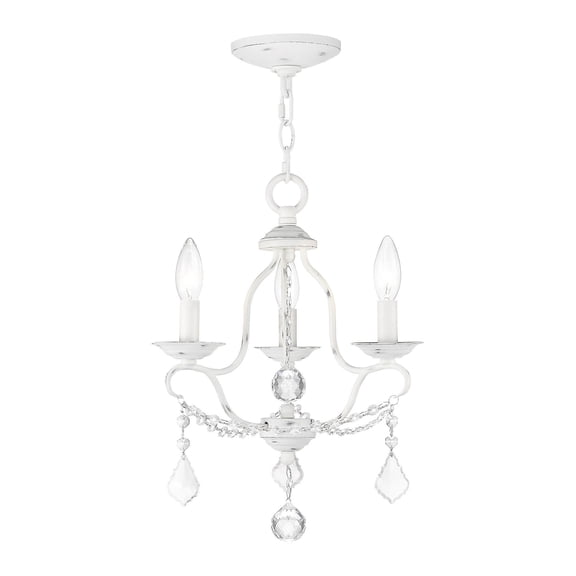 Livex Lighting Chesterfield Mini Chandelier in Antique White
