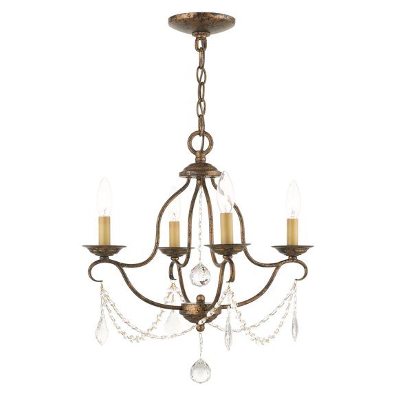 Livex Lighting Chesterfield Mini Chandelier in Hand Applied Venetian Bronze