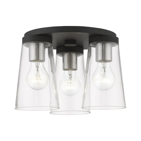 Livex Lighting - Cityview - 3 Light Large Flush Mount In Contemporary Style-7.13