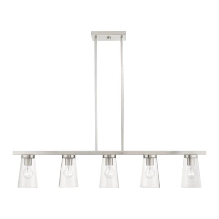 Livex Lighting - Cityview - 5 Light Linear Chandelier In Contemporary
