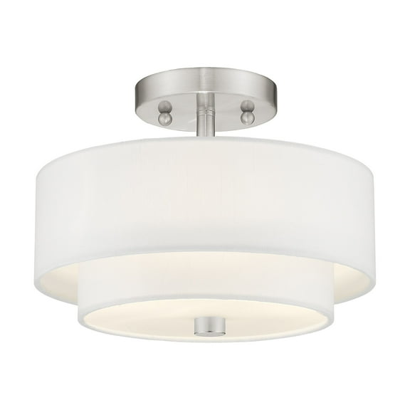 Livex Lighting Claremont Ceiling Mount in Brushed Nickel