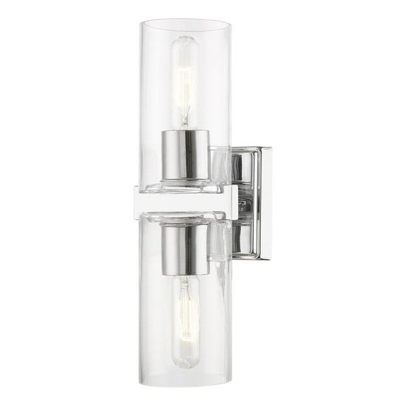 18032-05 Livex Lighting Clarion - 2 Light Bath Vanity In Contemporary Style-15 Inches Tall and 5 Inches Wide-Polished Chrome Finish