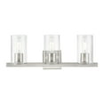 thumbnail image 1 of 18033-91 Livex Lighting Clarion - 3 Light Bath Vanity In Contemporary Style-8.75 Inches Tall and 22.5 Inches Wide-Brushed Nickel Finish, 1 of 12