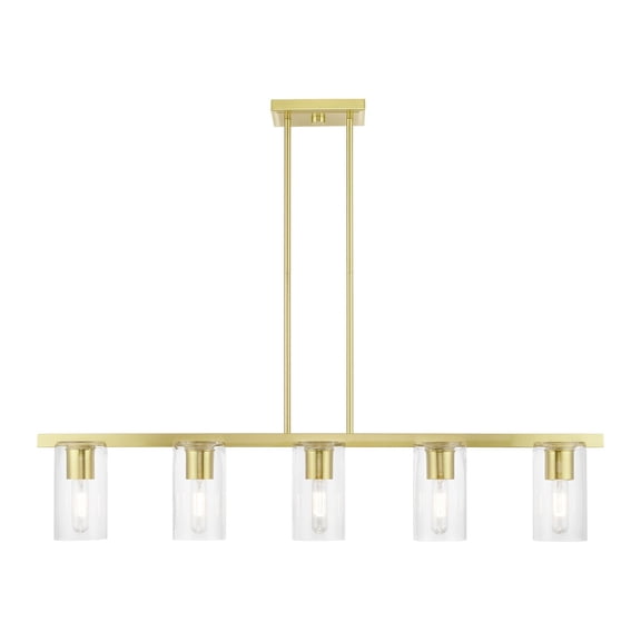 Livex Lighting - Clarion - 5 Light Linear Chandelier In Contemporary Style-14.75