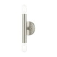 thumbnail image 1 of Livex Lighting Copenhagen 2-Light Metal ADA Wall Sconce in Brushed Nickel, 1 of 11