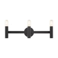 thumbnail image 1 of Livex Lighting Copenhagen 3-Light Metal Bath Vanity Sconce in Black, 1 of 14