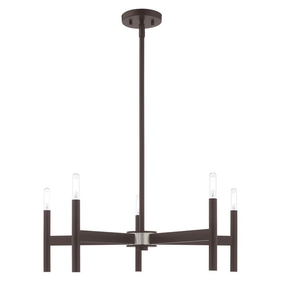 Livex Lighting - Copenhagen - 5 Light Chandelier In Mid Century Modern